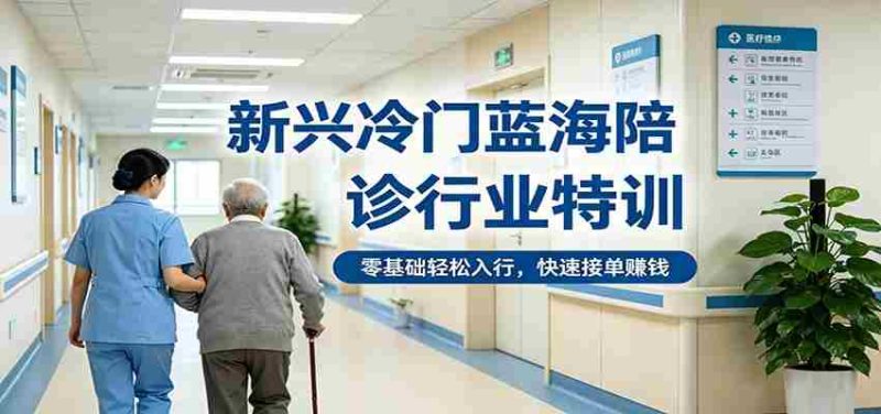 新兴冷门蓝海陪诊行业特训,零基础轻松入行,快速接单赚钱-OG资源站
