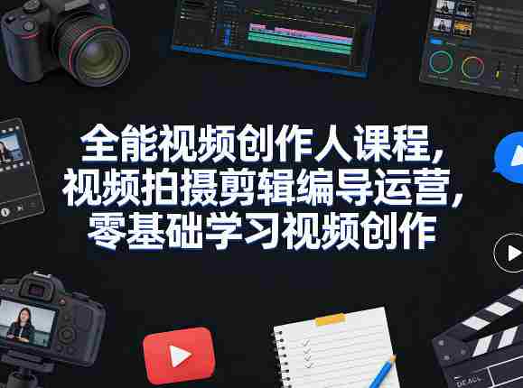全能视频创作人课程,视频拍摄剪辑编导运营,零基础学习视频创作(更新2026年4月)-OG资源站