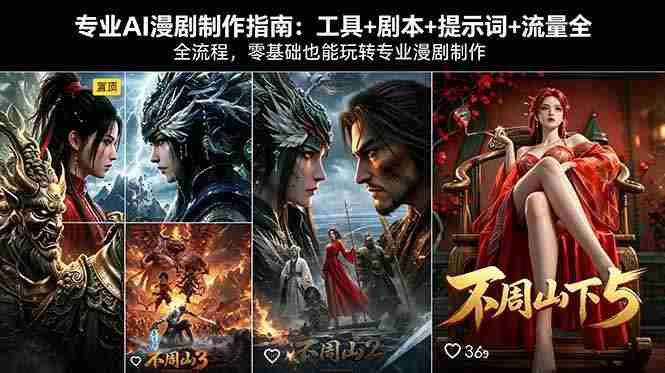(18190期)专业AI漫剧制作指南:工具+剧本+提示词+流量全流程,零基础也能玩转专业漫剧制作-OG资源站