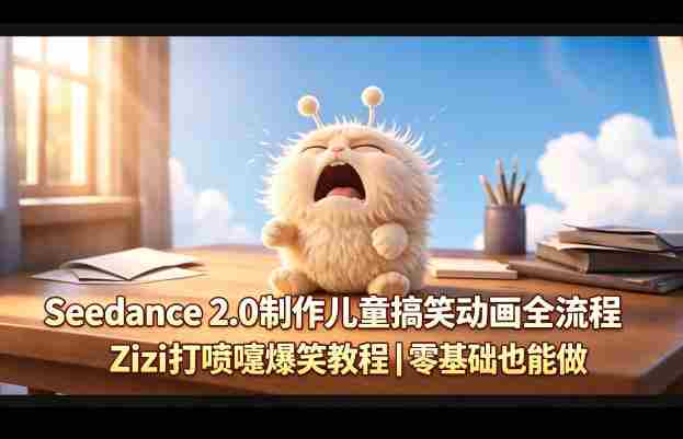 Seedance 2.0制作儿童搞笑动画全流程Zizi打喷嚏爆笑教程｜零基础也能做-OG资源站