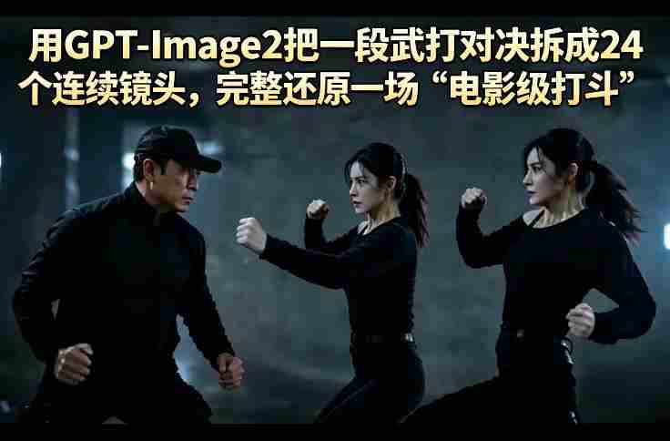 用GPT-Image2把一段武打对决拆成24个连续镜头,完整还原一场“电影级打斗”-OG资源站