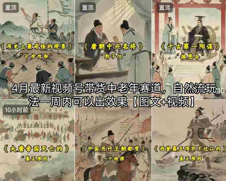 4月最新视频号带货中老年赛道，自然流玩法一周内可以出效果【图文+视频】-OG资源站