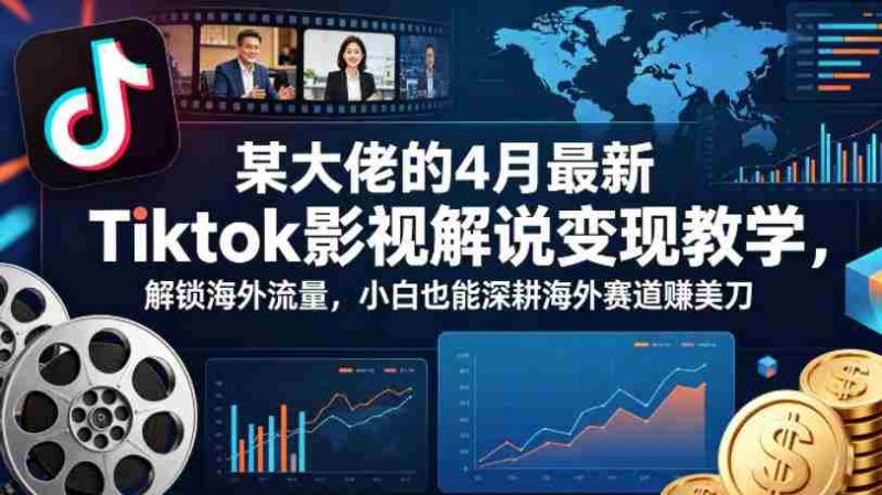 某大佬的4月最新Tiktok影视解说变现教学,解锁海外流量,小白也能深耕海外赛道賺美刀-OG资源站