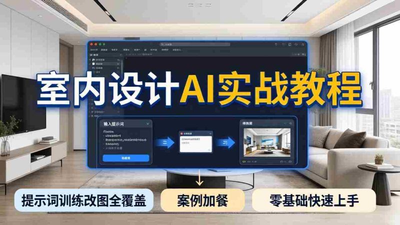 (18216期)2026室内设计AI实战教程,提示词训练改图全覆盖,搭配案例加餐,零基础也能快速上手-OG资源站