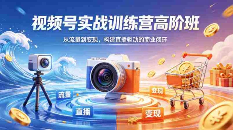 视频号实战训练营高阶班，从流量到变现，构建直播驱动的商业闭环（26年4月）-OG资源站