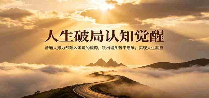 人生破局认知觉醒，普通人努力却陷入困境的根源，跳出埋头苦干思维，实现人生翻盘-OG资源站