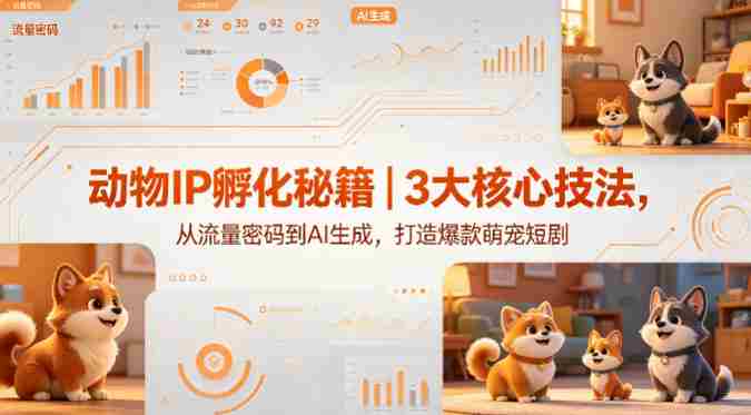 动物IP孵化秘籍|3大核心技法,从流量密码到AI生成,打造爆款萌宠短剧-OG资源站