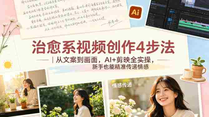 治愈系视频创作4步法|从文案到画面,AI+剪映全实操,新手也能精准传递情感-OG资源站