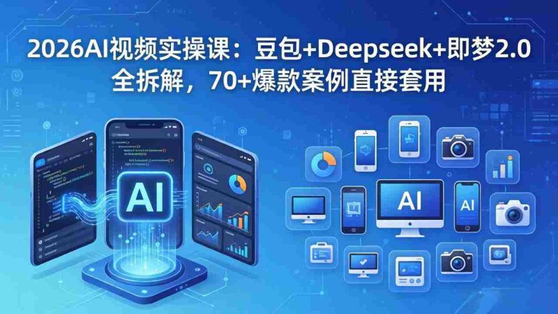(18263期)2026AI视频实操课:豆包+Deepseek+即梦2.0全拆解,70+爆款案例直接套用-OG资源站