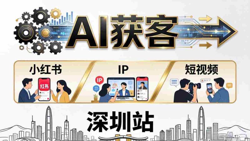 （18264期）2026AI获客大课深圳站：4月17日-19日3天2夜拆透小红书+IP+短视频，老板操盘手必来-OG资源站