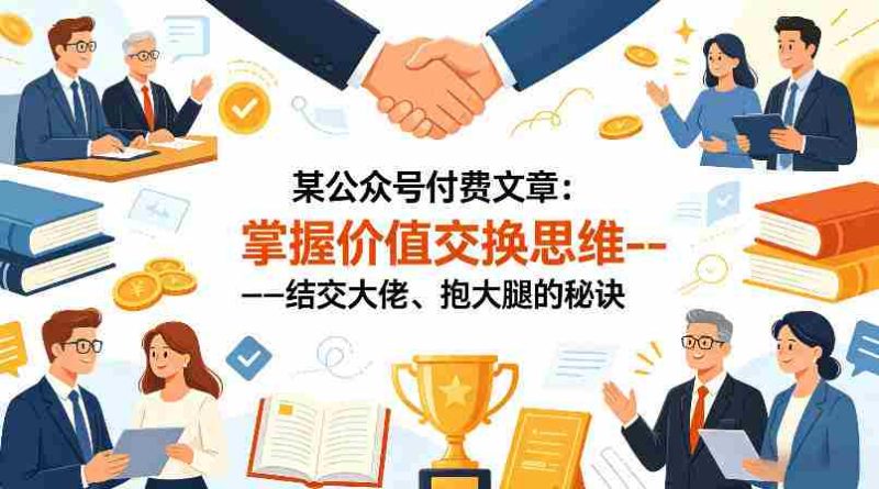 某公众号付费文章:掌握价值交换思维—-结交大佬、抱大腿的秘诀-OG资源站