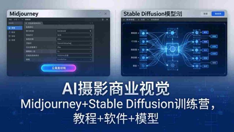 （18271期）AI摄影商业视觉Midjourney+Stable Diffusion训练营，教程+软件+模型-OG资源站