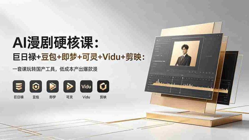 （18280期）AI漫剧硬核课：巨日禄+豆包+即梦+可灵+Vidu+剪映：一套课玩转国产工具，低成本产出爆款漫剧-OG资源站