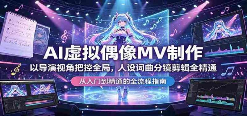 AI虚拟偶像MV制作：以导演视角把控全局，人设词曲分镜剪辑全精通-OG资源站