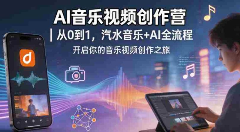 AI音乐视频创作营｜从0到1，汽水音乐+AI全流程，开启你的音乐视频创作之旅-OG资源站