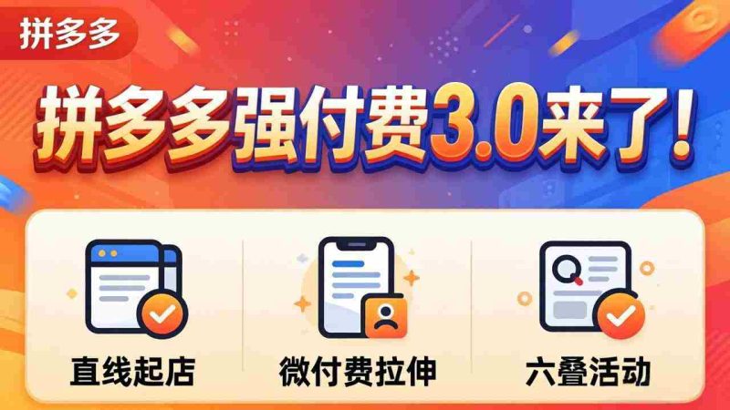 （18284期）拼多多强付费3.0来了（更新4月）直线起店+微付费拉伸+六叠活动，稳定起店破解流量瓶颈-OG资源站