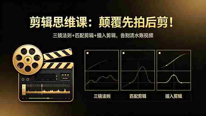 (18285期)剪辑思维课:颠覆先拍后剪!三镜法则+匹配剪辑+插入剪辑,告别流水账视频-OG资源站