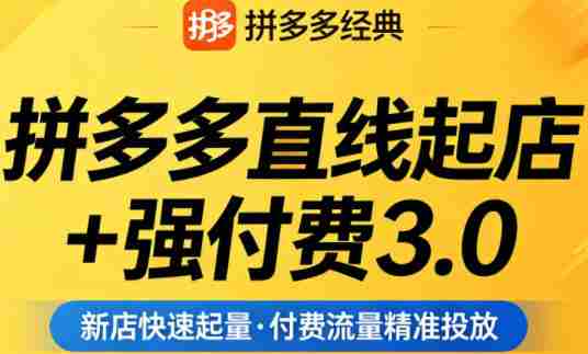 拼多多直线起店+强付费3.0,教你稳定起店、高效控投产、破解流量瓶颈(更新4月)-OG资源站