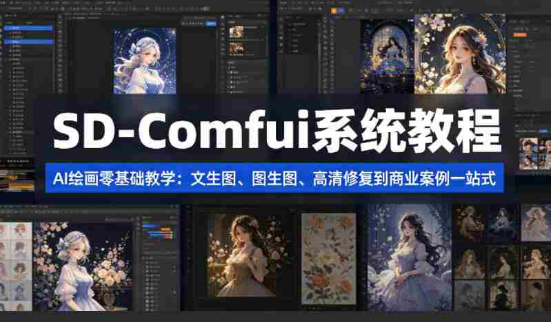 SD-Comfyui系统教程,ai绘画零基础教学,文生图、图生图、高清修复到商业案例一站式-OG资源站
