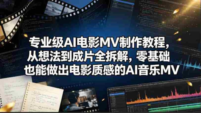 专业级AI电影MV制作教程，从想法到成片全拆解，零基础也能做出电影质感的AI音乐MV-OG资源站