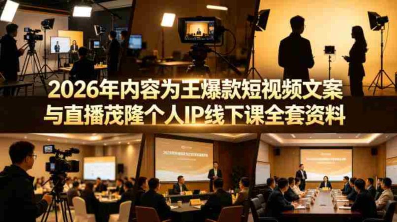 2026年内容为王爆款短视频文案与直播茂隆个人IP线下课全套资料(价值4980)-OG资源站