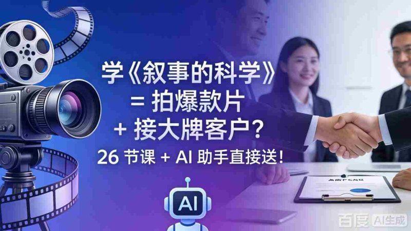 (18302期)学《叙事的科学》= 拍爆款片 + 接大牌客户?26 节课 + AI 助手直接送!-OG资源站