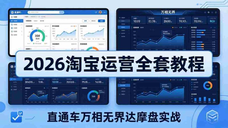 (18308期)2026淘宝运营全套教程(更新5月3日),直通车万相无界达摩盘实战,从基础到进阶提升流量转化-OG资源站