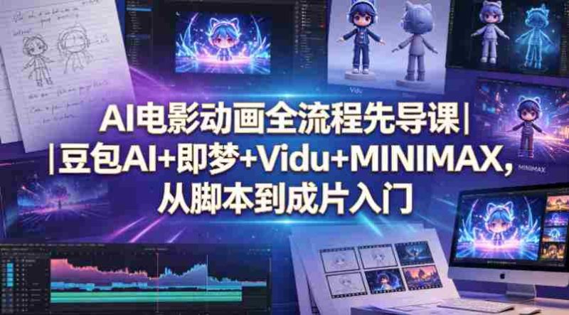 AI电影动画全流程先导课｜豆包AI+即梦+Vidu+MINIMAX，从脚本到成片入门-OG资源站
