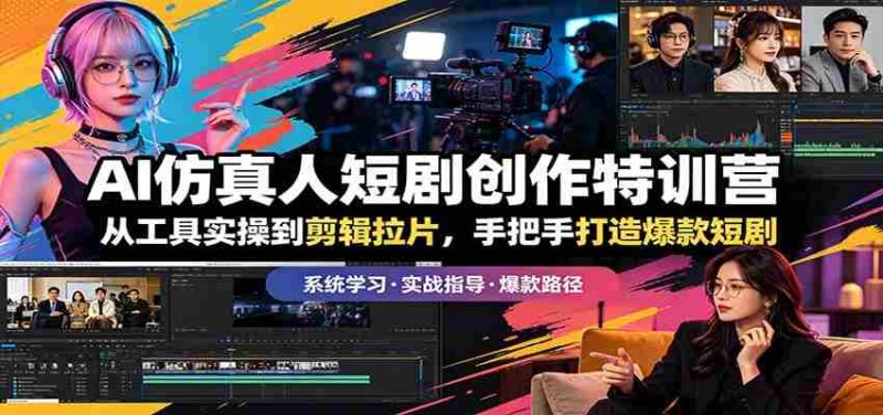 AI仿真人短剧创作特训营:从工具实操到剪辑拉片,手把手打造爆款短剧-OG资源站