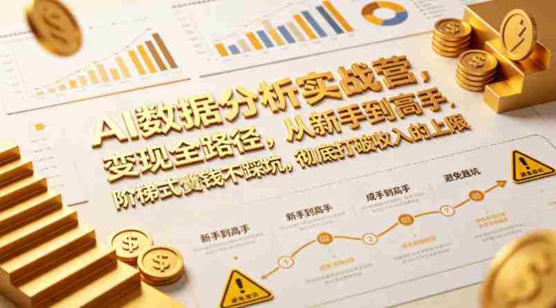 AI数据分析实战营，变现全路径，从新手到高手，阶梯式賺钱不踩坑，彻底打破收入的上限-OG资源站