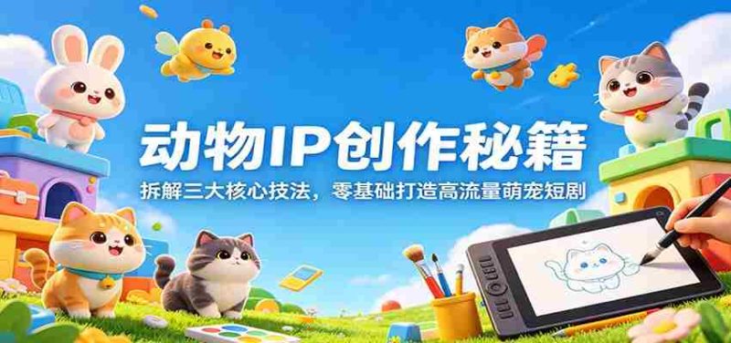 动物IP创作秘籍:拆解三大核心技法,零基础打造高流量萌宠短剧-OG资源站