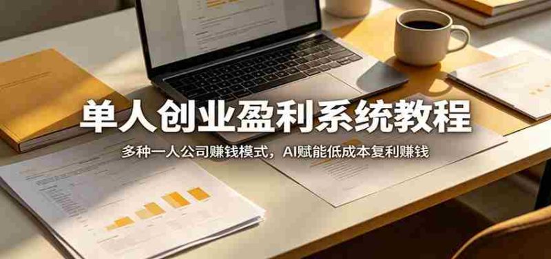 单人创业盈利系统教程：多种一人公司赚钱模式，AI赋能低成本复利赚钱-OG资源站