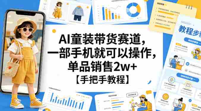AI童装带货赛道,一部手机就可以操作,单品销售2w+【手把手教程】-OG资源站