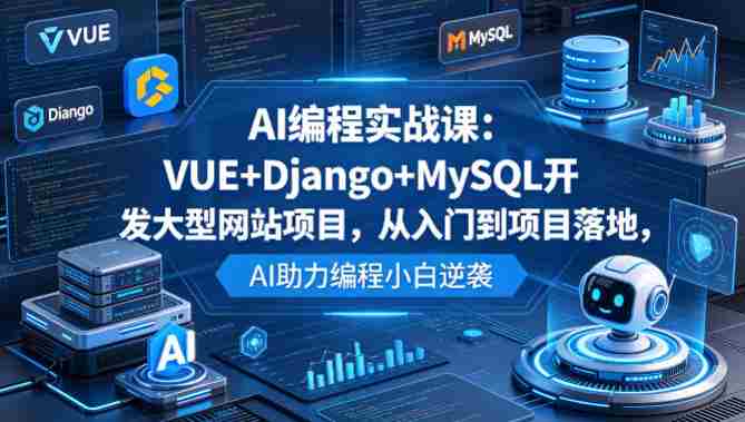 AI编程实战课：VUE+Django+MySQL开发大型网站项目，从入门到项目落地，AI助力编程小白逆袭-OG资源站