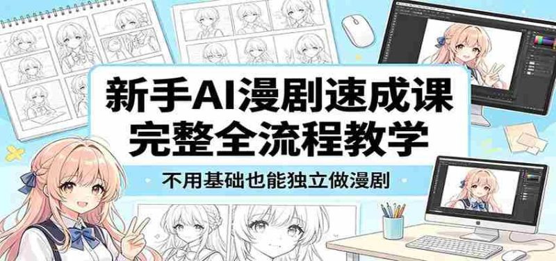 新手AI漫剧速成课:完整全流程教学,不用基础也能独立做漫剧-OG资源站