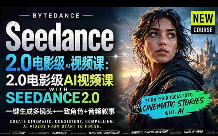 字节跳动的Seedance 2.0 AI电影视频生成制作教程，一键生成多镜头+一致角色+音频叙事-中英字幕-OG资源站