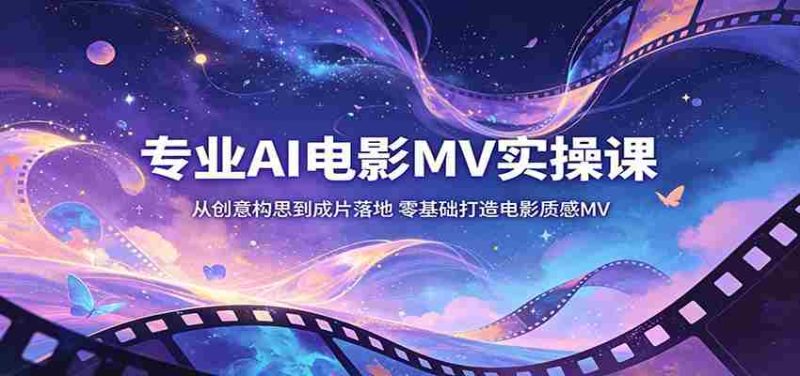 专业AI电影MV实操课：从创意构思到成片落地，零基础打造电影质感MV-OG资源站