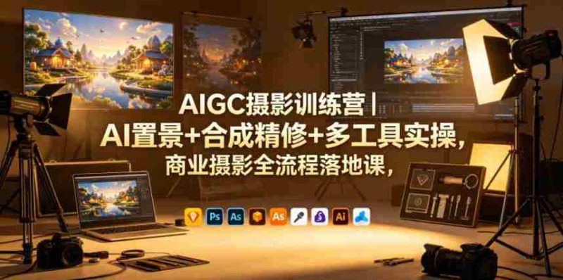 AIGC摄影训练营|AI置景+合成精修+多工具实操,商业摄影全流程落地课-OG资源站