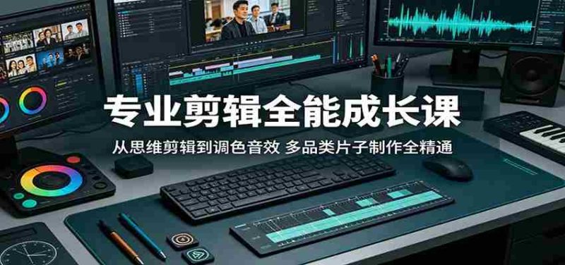 专业剪辑全能成长课：从思维剪辑到调色音效，多品类片子制作全精通-OG资源站