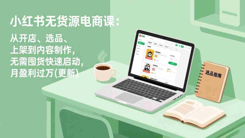 （18420期）小红书无货源电商课(5月12更新)：从开店、选品、上架到内容制作，无需囤货快速启动，月盈利过万-OG资源站