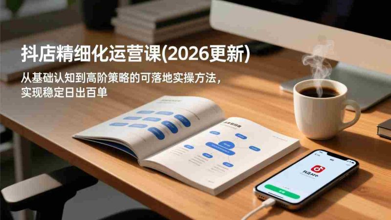 （18421期）抖店精细化运营课(更新5月)，从基础认知到高阶策略的可落地实操方法，实现稳定日出百单-OG资源站