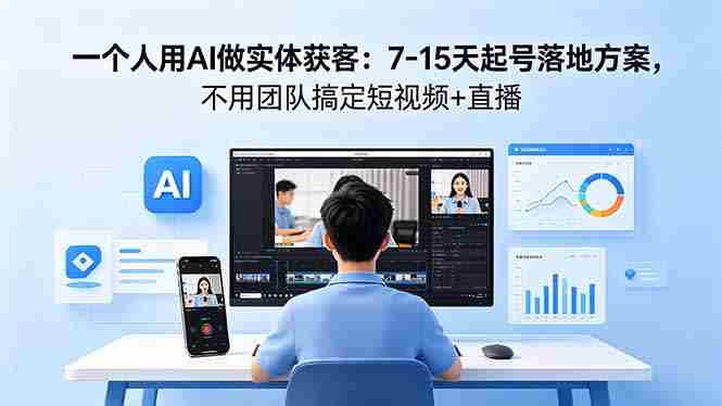 （18432期）一个人用AI做实体获客：7-15天起号落地方案，不用团队搞定短视频+直播-OG资源站