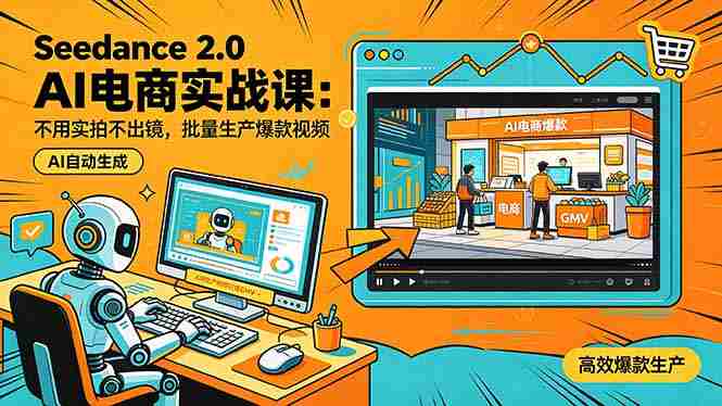 (18435期)Seedance 2.0 AI电商实战课:不用实拍不出镜,批量生产爆款视频打爆GMV-OG资源站