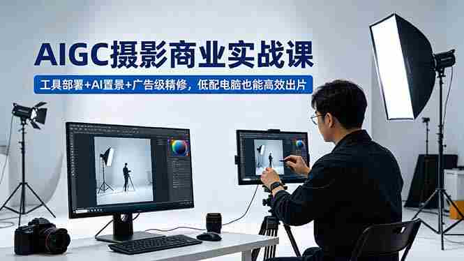 （18436期）AIGC 摄影商业实战课，工具部署+AI置景+广告级精修，低配电脑也能高效出片-OG资源站