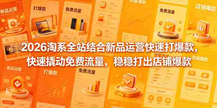 2026淘系全站结合新品运营快速打爆款，快速撬动免费流量，稳稳打出店铺爆款（更新5月12日）-OG资源站