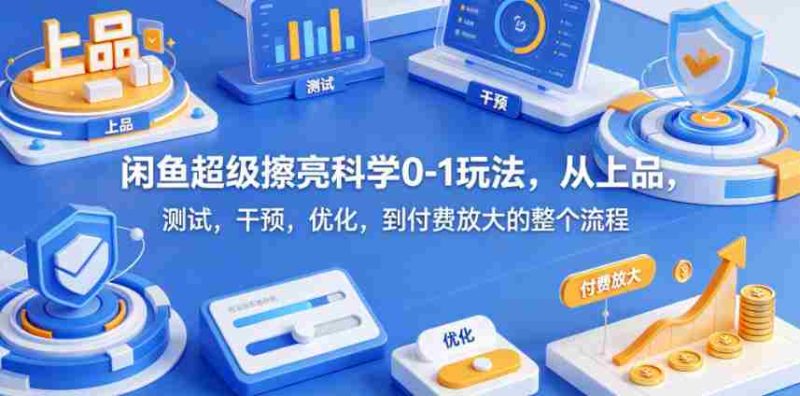 闲鱼超级擦亮科学0-1玩法，从上品，测试，干预，优化，到付费放大的整个流程-OG资源站