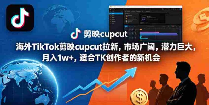 海外TikTok剪映cupcut拉新,市场广阔,潜力巨大,月入1w+,适合TK创作者的新机会-OG资源站