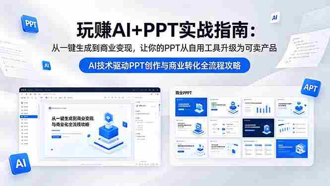 (18448期)玩赚AI+PPT实战指南-更新5月13:从一键生成到商业变现,让你的PPT从自用工具升级为可卖产品-OG资源站