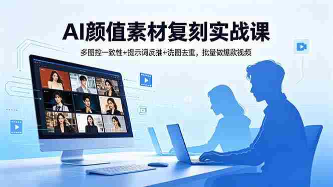 (18450期)AI颜值素材复刻实战课,多图控一致性+提示词反推+洗图去重,批量做爆款视频-OG资源站