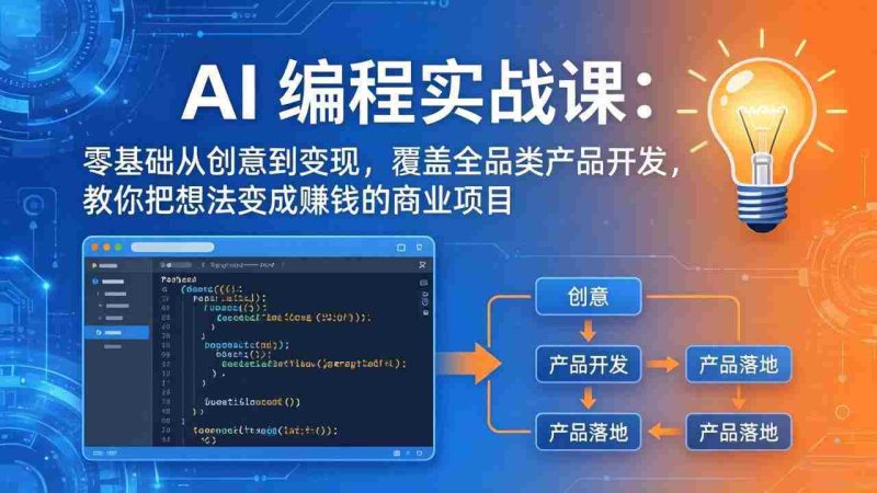 （18469期）AI编程实战课-第三期-5月9更新：零基础从创意到变现，覆盖全品类产品开发，把想法变成赚钱项目-OG资源站
